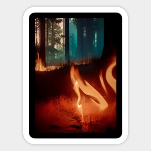 Fire In The Forest. Sticker